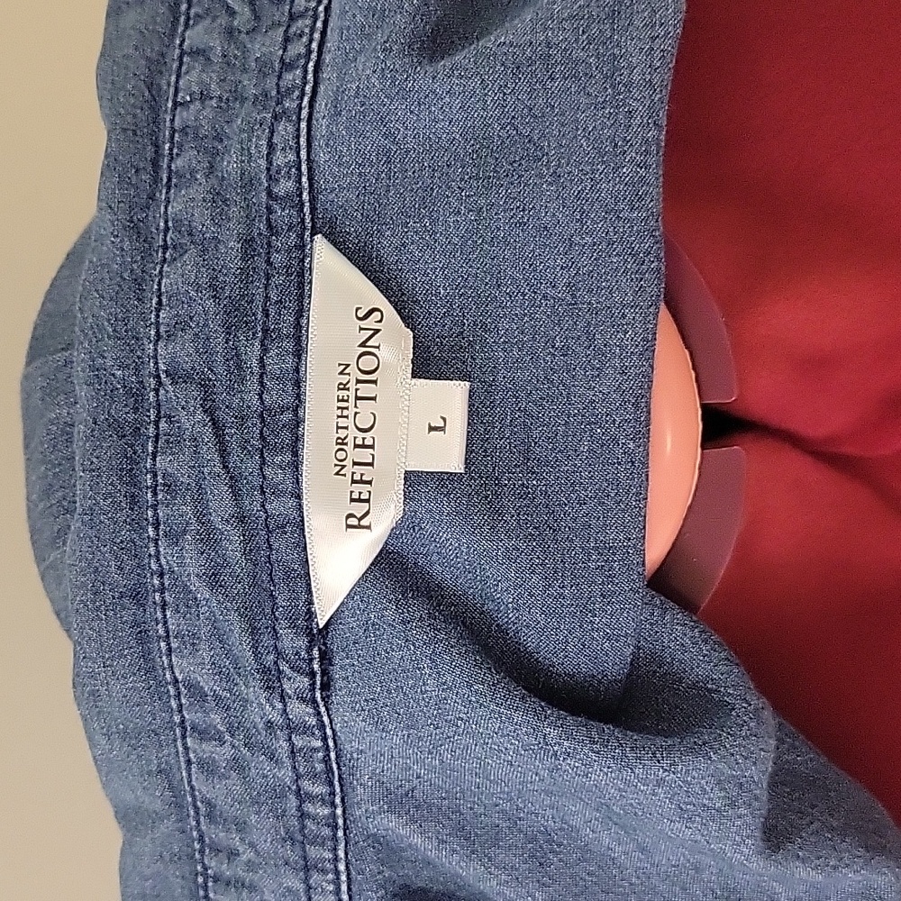 Northern Reflections Long Sleeve Denim Shirt Womens Large - Picture 9 of 12